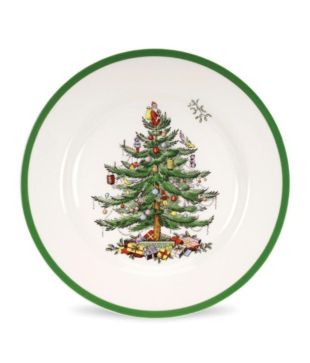 Christmas Tree Set of 4 Dinner Plates